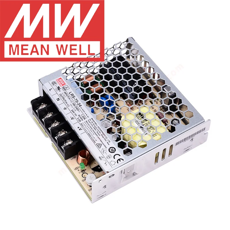 Original Mean Well LRS-75-5V 12V 24V 36V 48V meanwell LRS-75 Series single output enclosed type Switching Power Supply