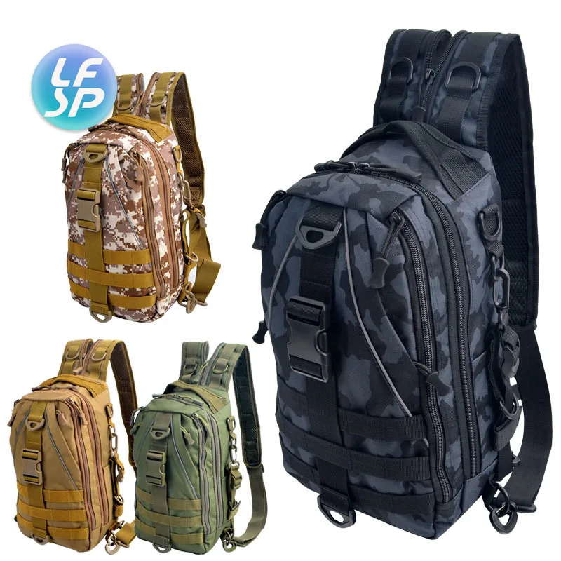 Crossbody Multifunction Fishing Bag Waterproof Tactical Backpack Climbing Outdoor Shoulder Sports Chest Bag For Men Women