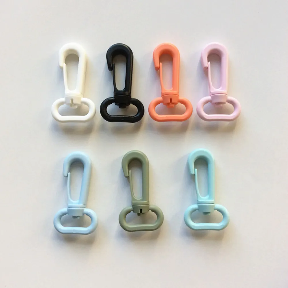 5pcs20mm Plastic Colorful Lobster Clasp Hook Clips Connectors For Key Chain Hooks DIY Jewelry Making Supplies Backpack Accessori