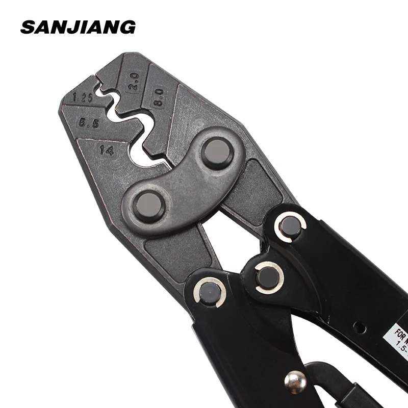 HS-16 crimper plier Ratchet Crimping Tool for Non-Insulated Terminals AWG 22-6 Polished Jaw Pressure regulating device