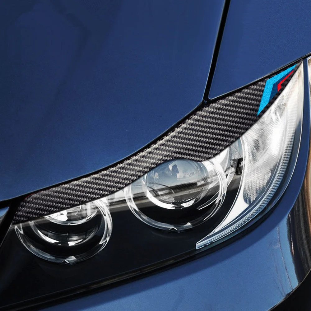

For BMW 3 series carbon fiber lamp eyebrow stickers E90 headlight modification accessories 05-12 lamp eyebrow decorative strips