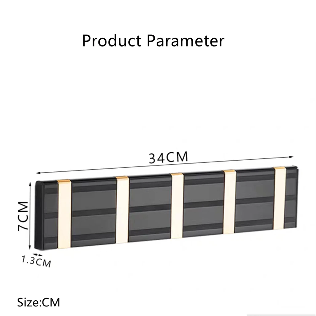 ตะขอแถวอลูมิเนียมสีดำ/เงินพับได้ห้าตะขอแขวนเสื้อผ้าตะขอแขวนผ้าเช็ดตัวตะขอที่สร้างสรรค์อุปกรณ์ห้องน้ำ