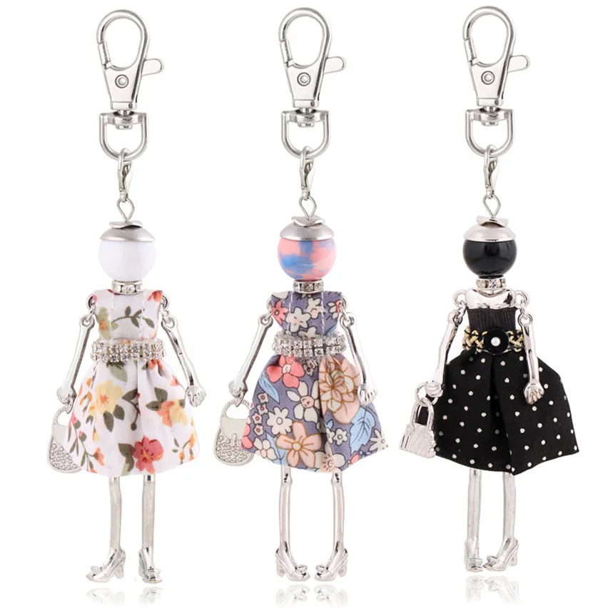 Fashion Women Keychain New Statement Charm Metal Key Chain for Lady Jewelry Cute Gift Female Trendy Bag Pendant Wholesale