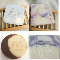 Lotus Flower Transparent Handmade Soap Stamp, Plants Leaf, Acrylic Soap Making Chapter, Custom Stamps, Birthday Gift