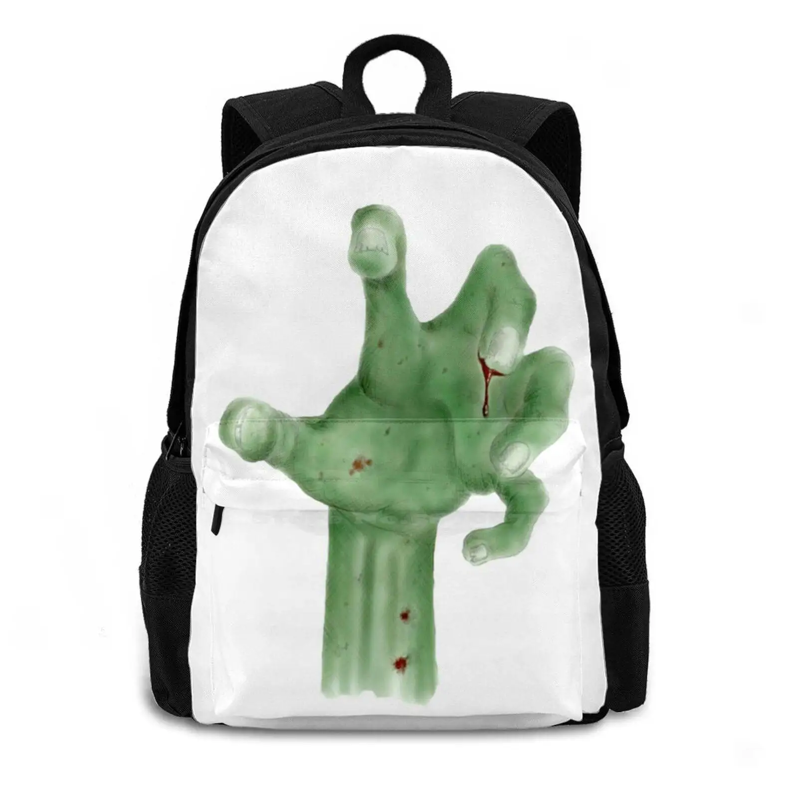 Zombie Hand Pattern Design Bag Student'S Backpack The Walking Dead Zombie Land Hand Blood Dead Island Left 4 Dead 28 Days Later