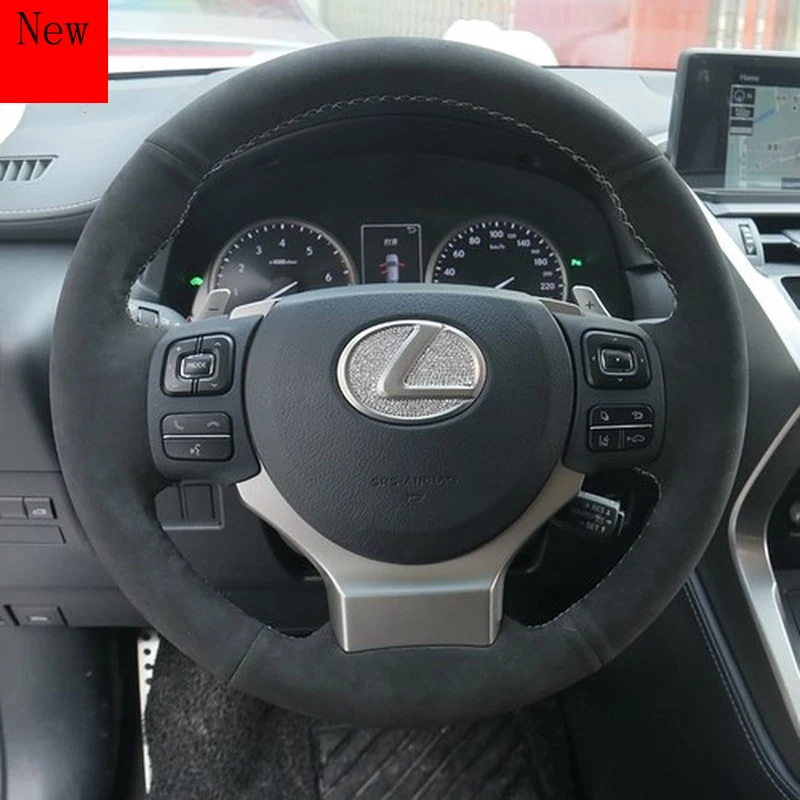 

Hand-Stitched Leather Suede Car Steering Wheel Cover for Lexus ES200 ES300h NX200t RX270 Car Accessories