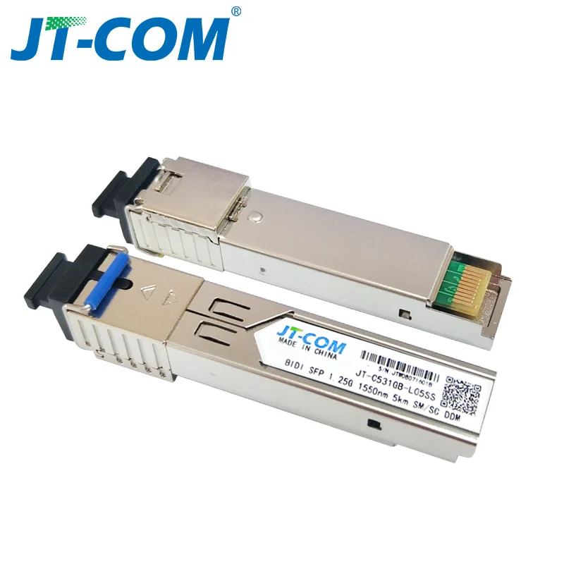 Imagem -06 - Módulo de Fibra Óptica Sfp Pares sc 5km 20km Gigabit Monomodal Transceptor Compatível com Comutador Ethernet Satélite