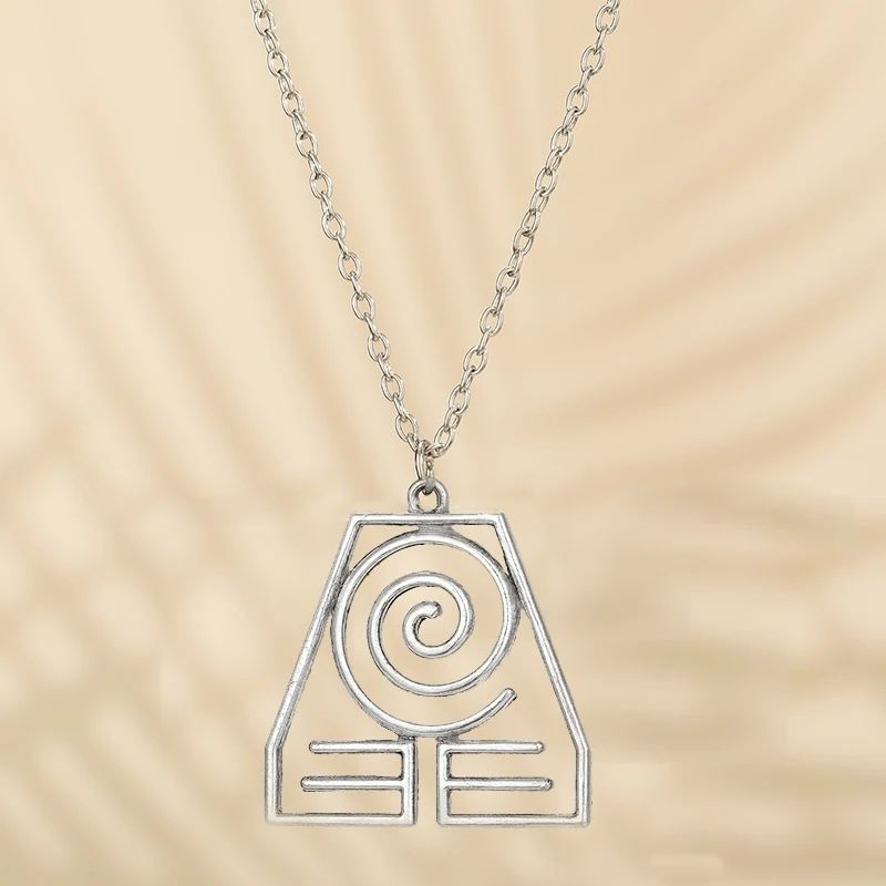 Movie The Last Airbender Necklace Cute Badge Symbol Pendant Alloy Necklaces Cosplay Jewelry Fashion Party Accessory Gift NEW