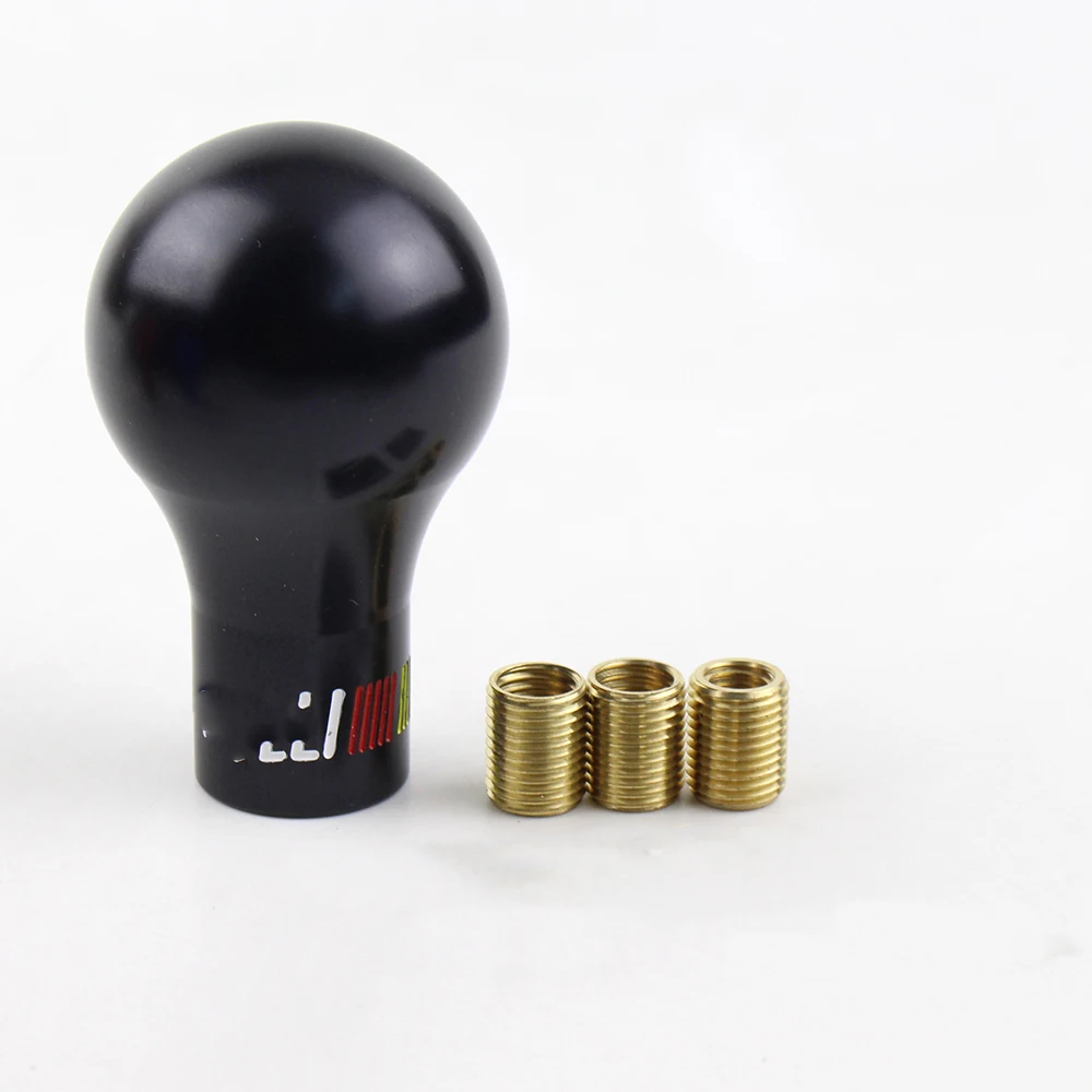 Universal Aluminum 5/6 Speed Auto Gear Shift Knob ABS Carbon Black White Car Manual Transmission (MT) for Mitsubishi