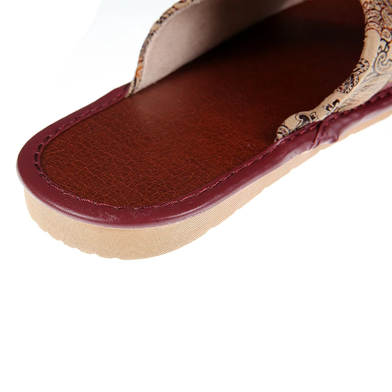 Mntrerm High Quality skin Slippers Anti-Slip Floor Shoes Non-Slip Interior Fashion Home Slippers Leather slipper women