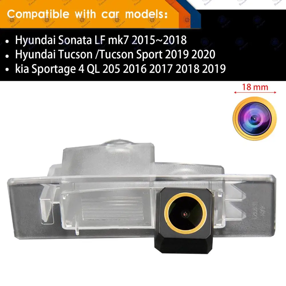 HD 1280x720p Golden Camera Car Rear View Reversing Backup Camera Night Vision Camera for kia Sportage 4 QL Hyundai Sonata LF mk7