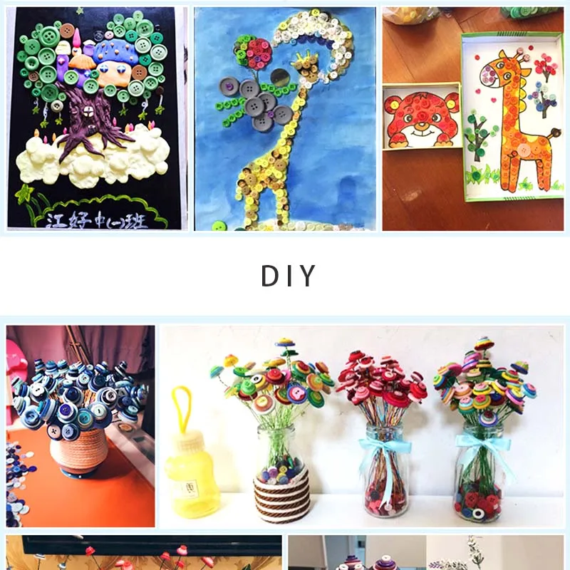 30g INS Hot Mix Flatback Dyed Round Buttons Resin Kids Sewing Painting DIY Handmade Scrapbooking Home Decoration Handicrafts