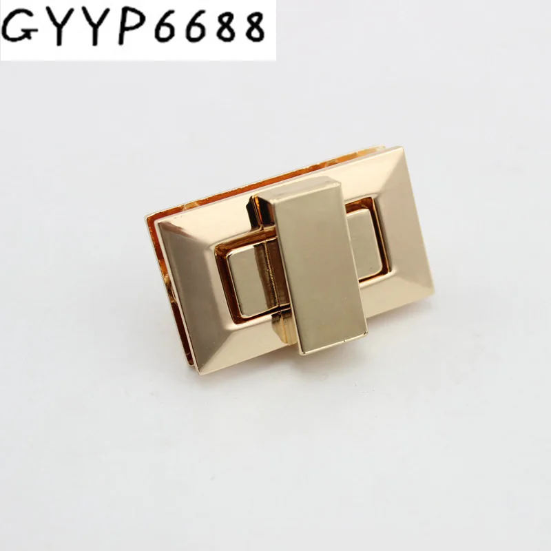 5sets  15sets 3 COLORS 33*20mm Fashion Women 's Handbag Handle Locking Square Lock Hardware Accessories brush antique brass