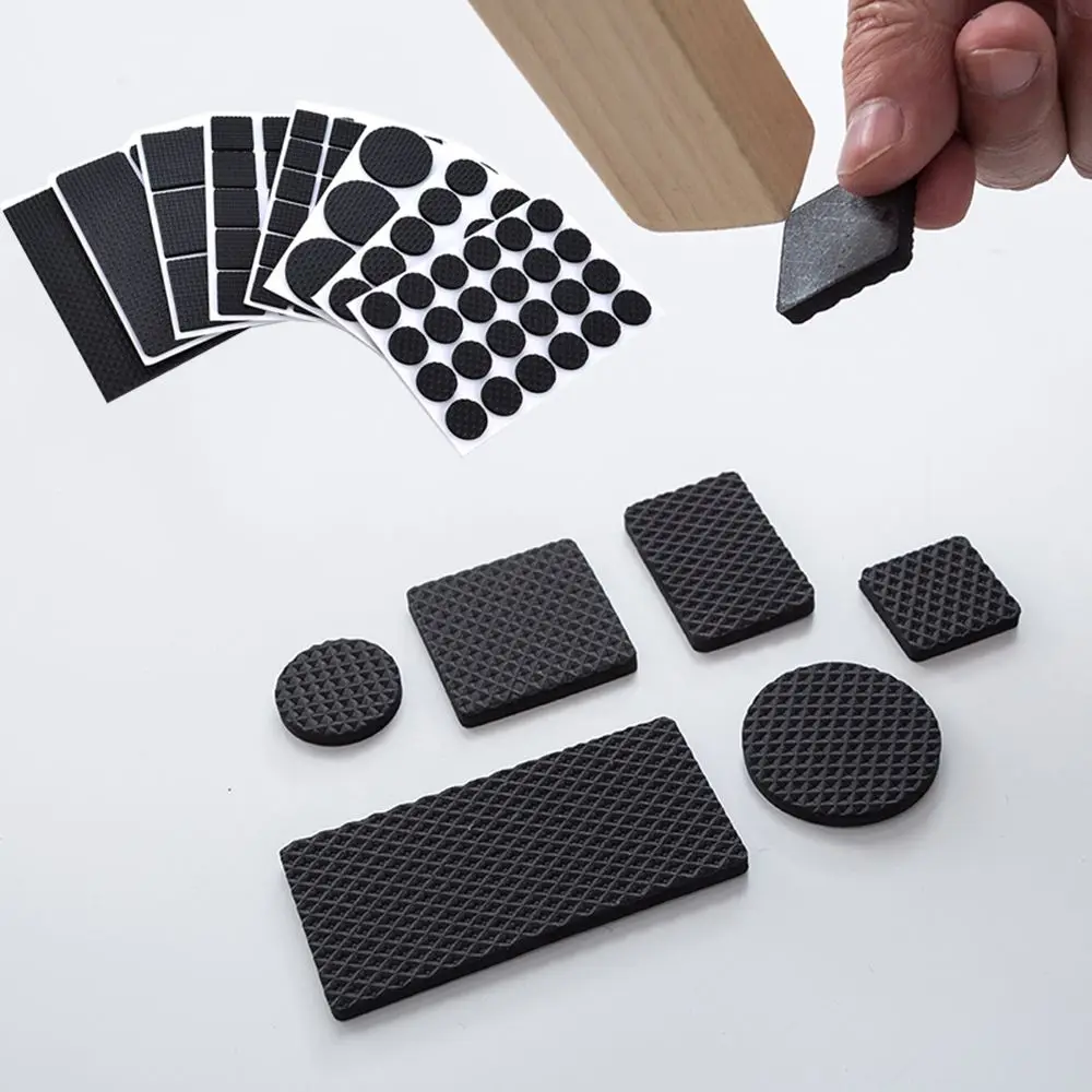 1/2/6/15/24PCS Soft Table Chair Fittings Self-adhesive Anti-slip Mat Floor Protector Anti Noisy Furniture Leg Pads