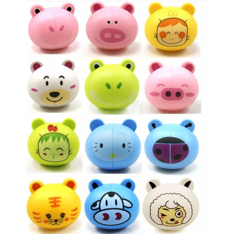 Kids Cute Cartoon Animal Head Shaped Toothbrush Holder Cover Two Suction Cup Colored Wall Mounted Bathroom Accessories Random