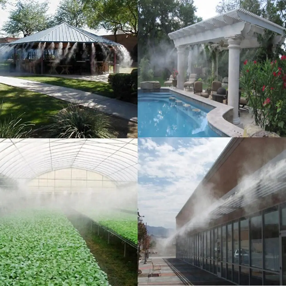 Imagem -03 - Jardim Water Mist Cooling System Nevoeiro Pulverizador Sistema Irrigação Nebulização para Estufa Flores 7m 10m 13m 16m 19m