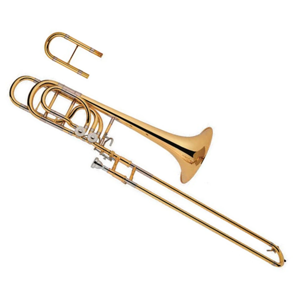 High Grade Gold lacquer brass body Bass Trombone