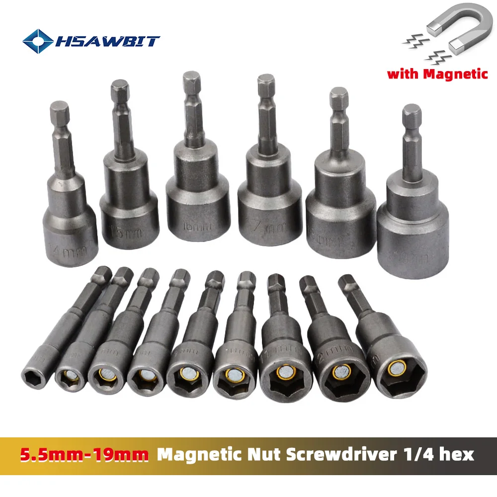 65mm Length Electric Power Nozzles for screwdriver Impact 1/4\