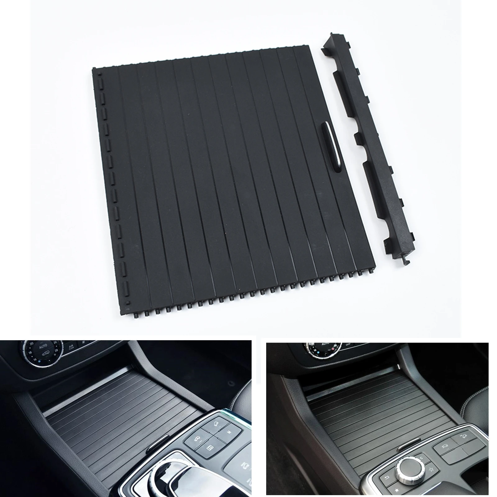 For Mercedes Benz W166 ML320 GL GLS W292 GLE Class Interior Center Console Water Drink Holder Panel Cover Roller Curtain Shutter