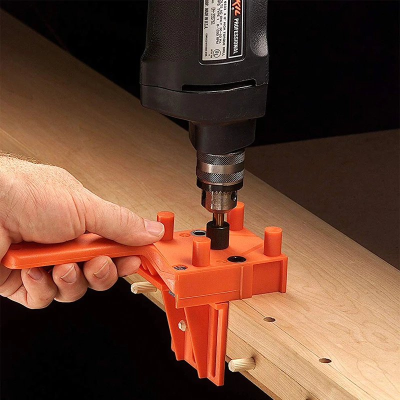 Allsome 6 \ 8 \ 10Mm Houtbewerking Deuvel Jig Boor Gids Metalen Mouw Eenvoudige Tool Voor Houtbewerking Boren Handheld doweling Gat Jig