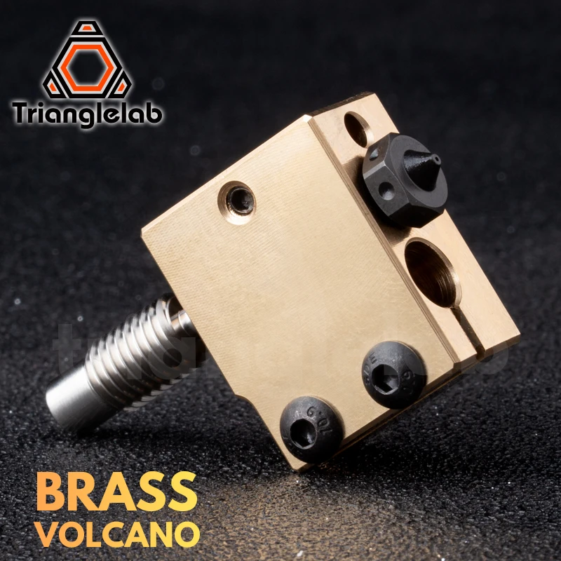 C Trianglelab Brass Volcano Heater Block Hardened Steel Volcano Nozzles Titanium Alloy Heat Break High Temperature Kit PT100