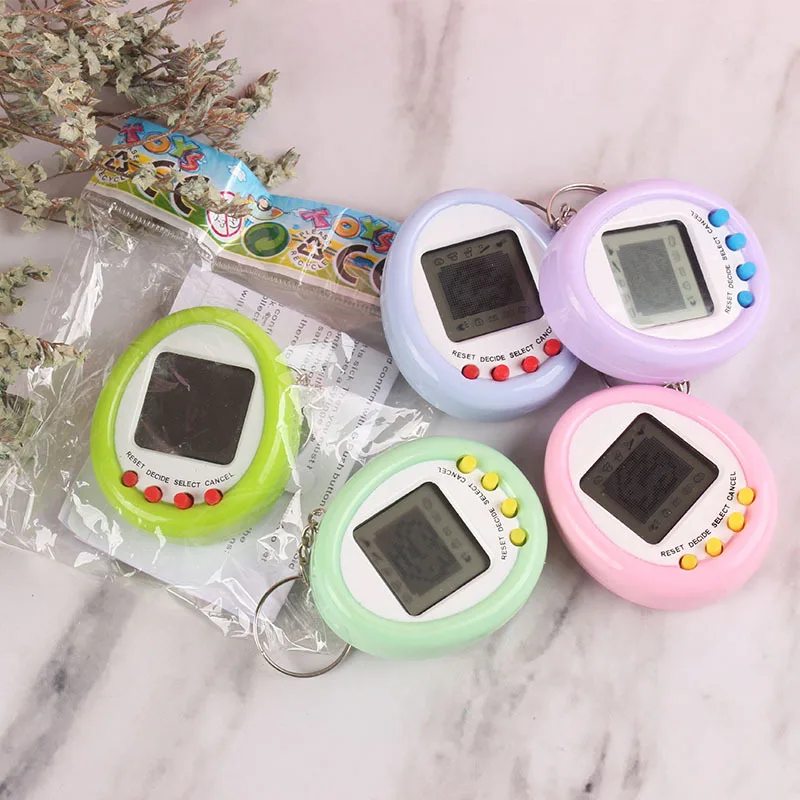 Tamagotchi Mini Elettronico Virtuale Pet 90S Nostalgico Virtuale di Rete Giocattolo Dell'animale Domestico Anello Chiave del Regalo Divertente Animali Giocattolo Regalo Di Natale