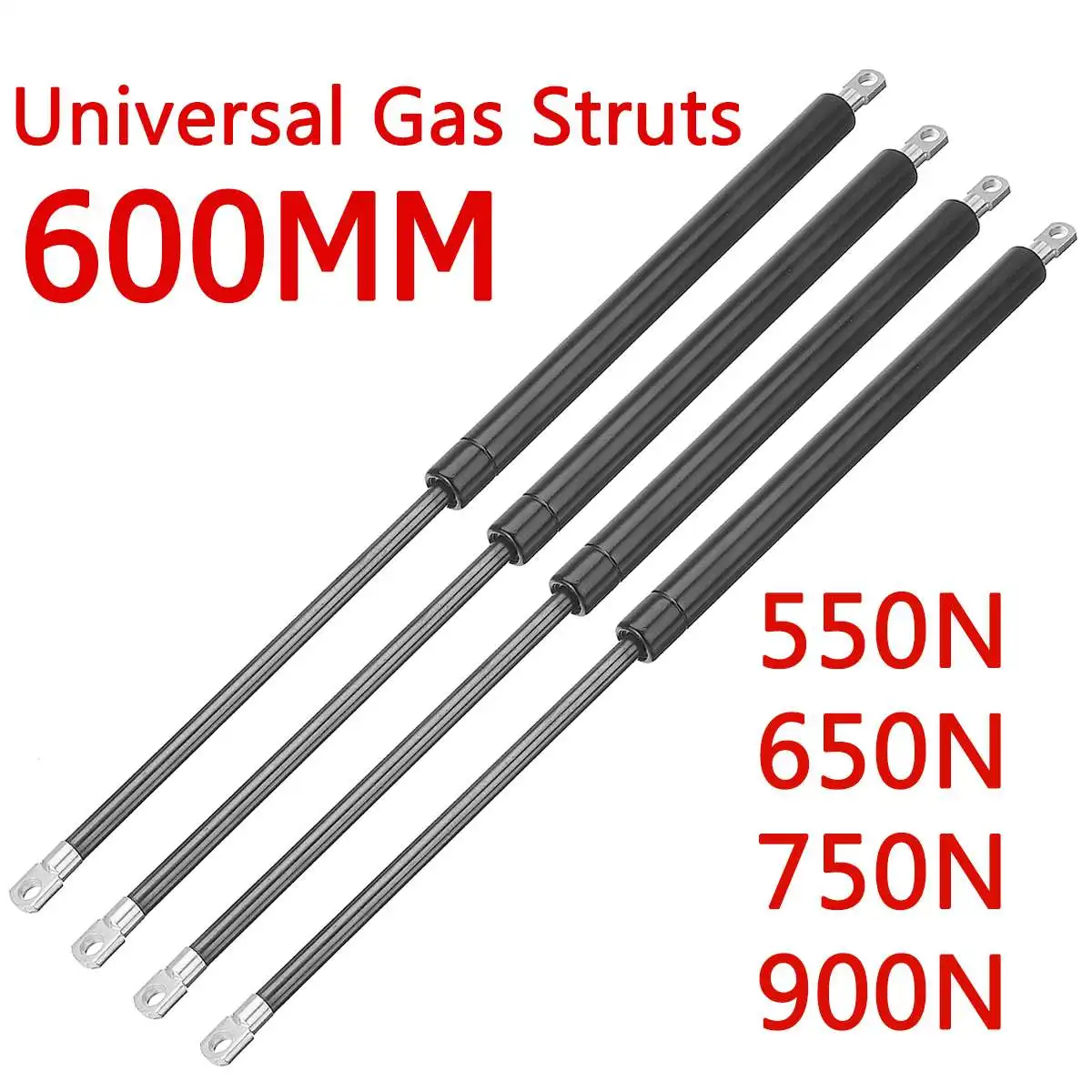 1/2pcs 600mm 100-900N Car Gas Strut Bars Gas Spring Hood Support Rod Shock Lift for RV Bed Window Bus Caravans