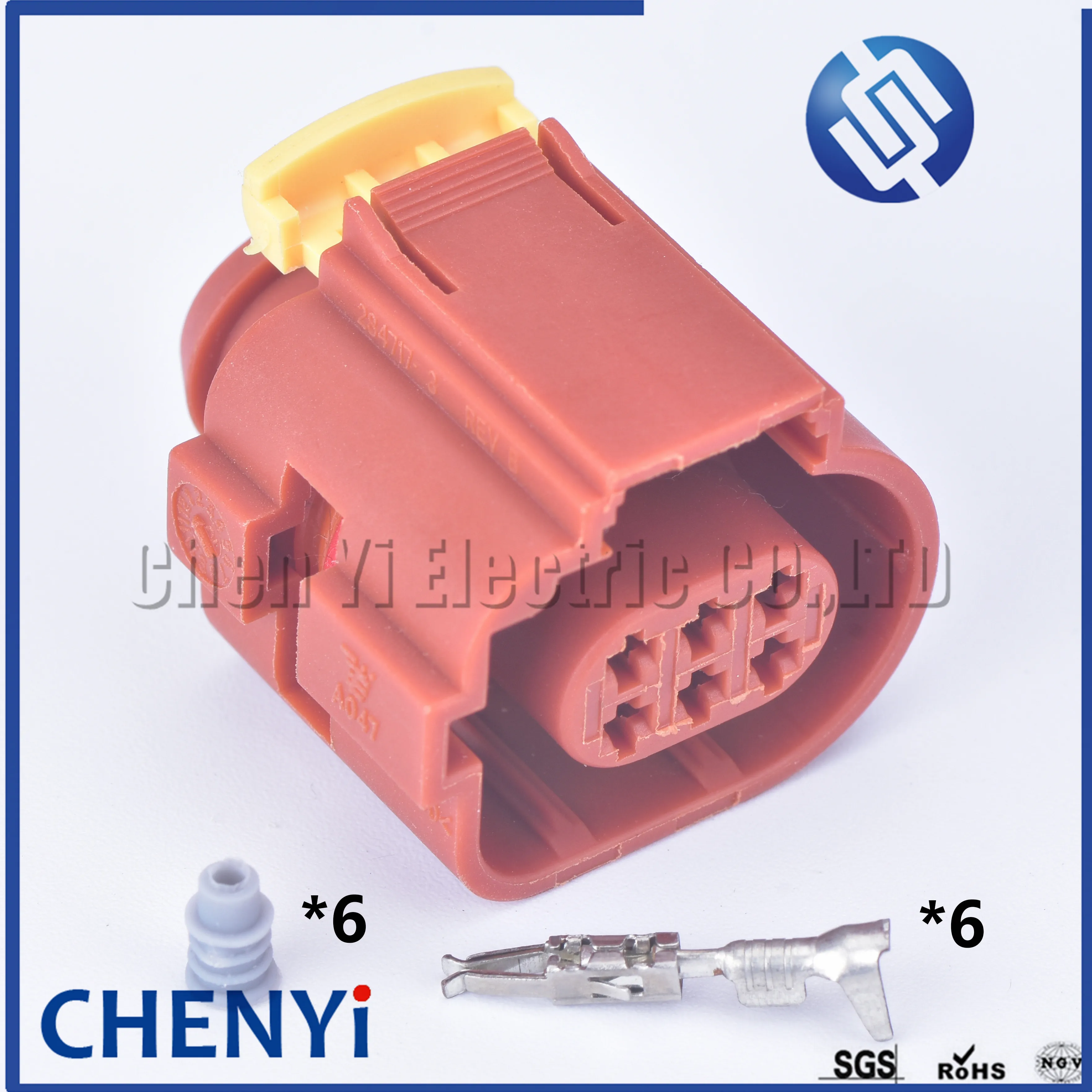 1 Set 6 Pin female car waterproof plug 284716-3 Auto Connector Car Power Steering Pump Socket 284717-3