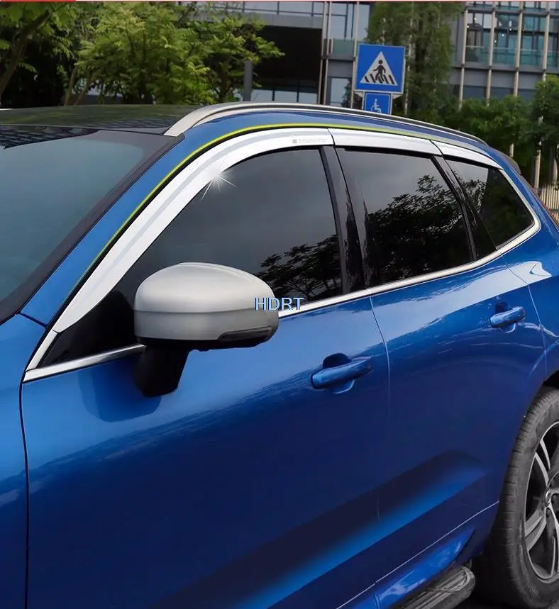 

Car Smoke Window Deflectors For Volvo XC60 2018 2019 Sun Rain Exterior Visor Guard Car Sun Visor ABS Car Styling Accessories