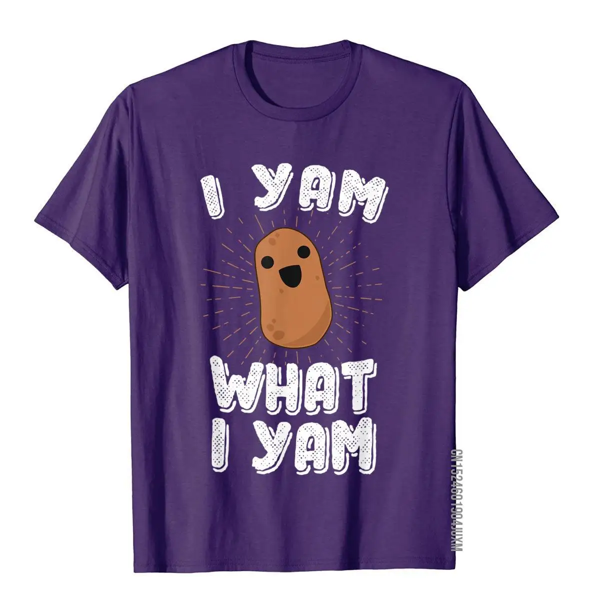 I Yam What I Yam Funny Potato T-Shirt Pun Thanksgiving T-Shirt Novelty Tops Shirt For Men Company Cotton T Shirts Classic