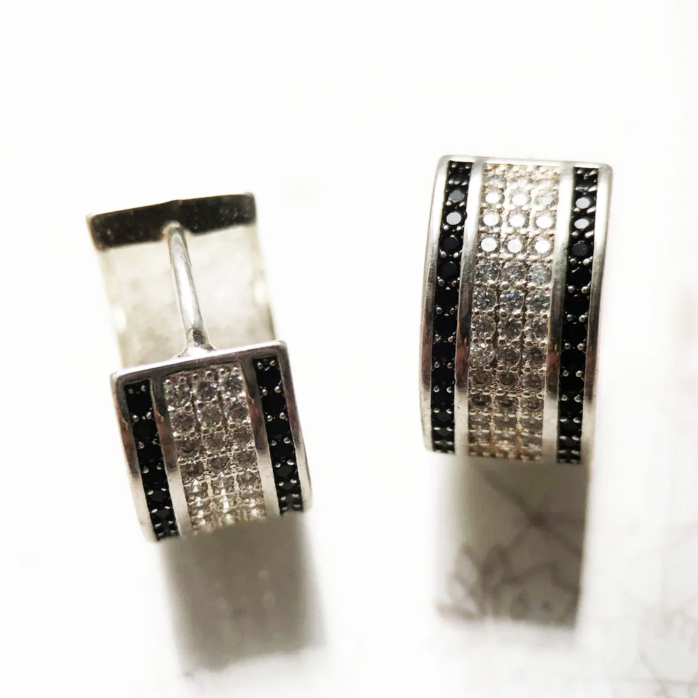 Creole Hinged Hoop Earrings Europe Style Glam Fine Jewerly Gift In 925 Sterling Silver For Women