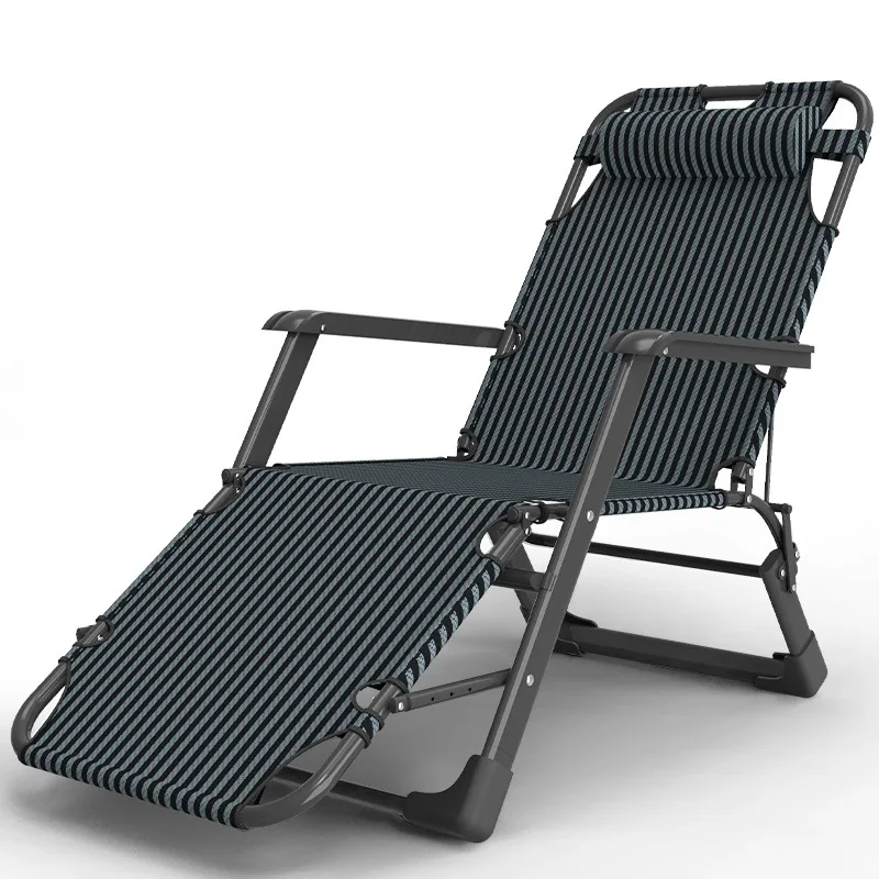 Multifunctional Folding Bed Recliner Lunch Break Bed Chair Office Lazy Back Beach Chair Portable Camping Bed