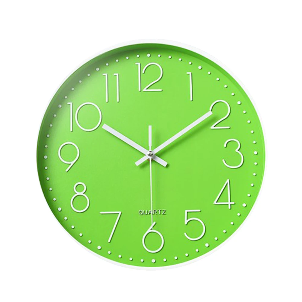 12 Inch 30CM Mute Wall Clock Creative Fashion Home Living Room Three Dimensional Digital Simple Battery Clock Wall clock