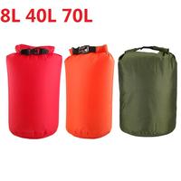 8L/40L/70L Outdoor Waterproof Dry Bag Back Pack Swimming Bag Bucket River Trekking Rafting Kayaking Travel Clothes Storage Pack