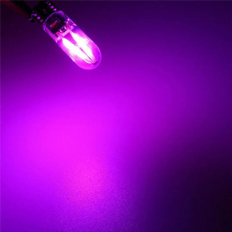 

Purple T10 194 168 W5W COB LED Canbus Glass License Plate Width Light License Light Bulbs Headlight Bulb Daytime Running Lamp