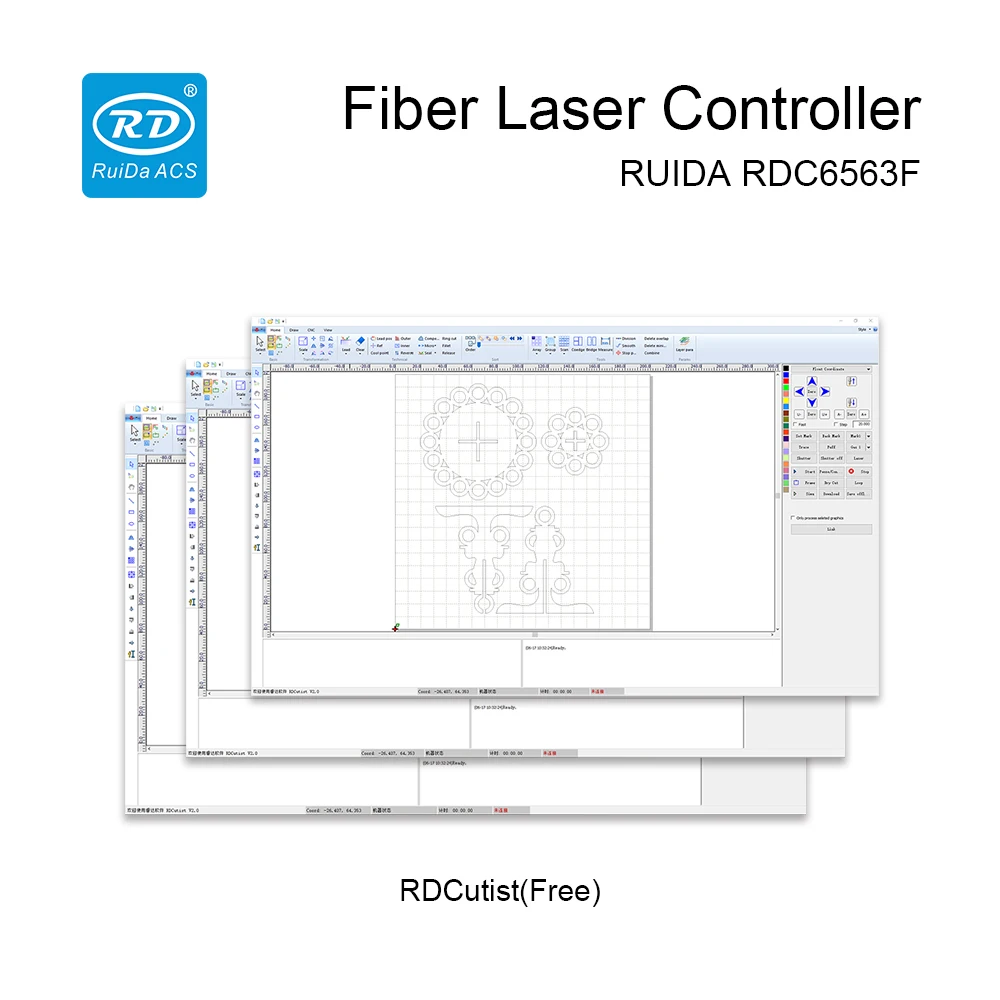 Ruida RDC6563F Fiber Laser Controller Card System Laser Control Panel for Fiber Laser Engraving Cutting Machine