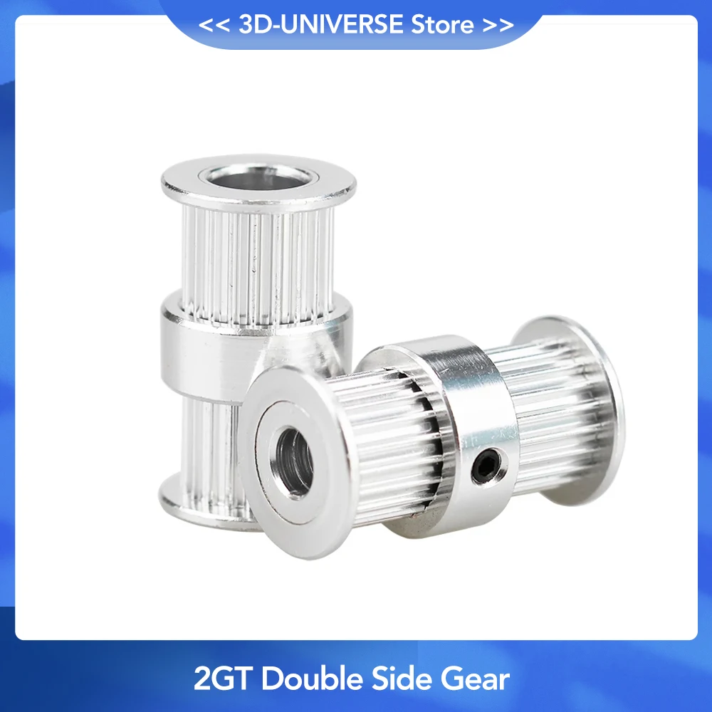 

2GT Timing Driving Pulley 20 Teeth Bore 5mm/8mm Double Side Gear Alumium For GT2 Belt Width 6MM 3D Printer Accessories