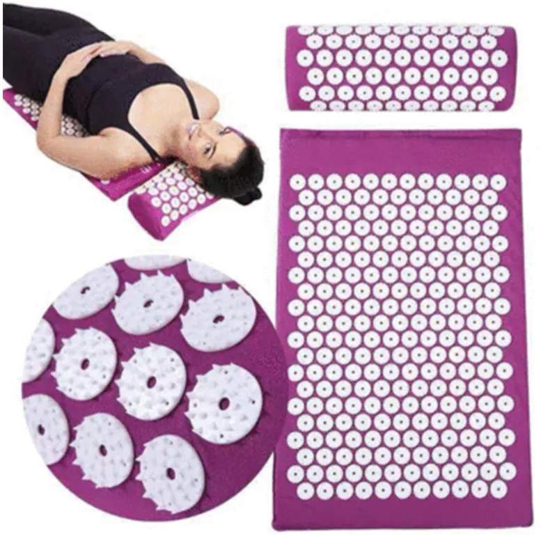 

Non-Slip Massager Cushion acupressure Massage Yoga Mat Sets Spike Fitness Pilates Relieve Stress Back Pain Applicator kuznetsov