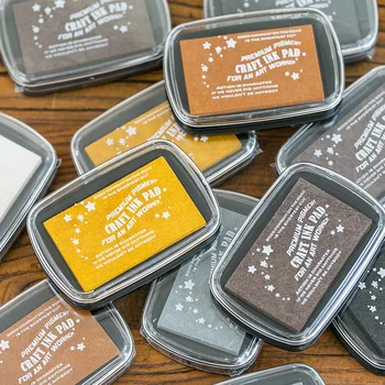 Yoofun 6 Renk Büyük Boy Inkpad Zanaat Yağ Bazlı DIY Mürekkep Pedleri Sünger Pullar Scrapbooking Dekor Parmak İzi Mühür Damga Pedi