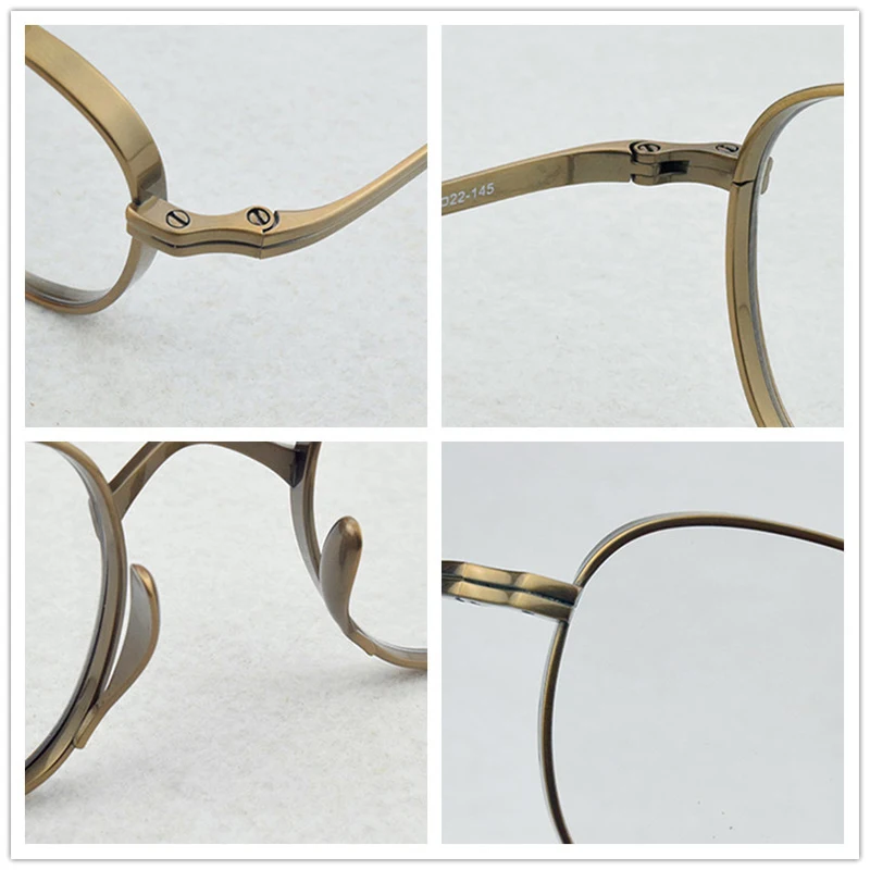 Montura de gafas ópticas cuadradas de titanio para hombre y mujer, anteojos Vintage para miopía, marcos de gafas para ordenador, 114