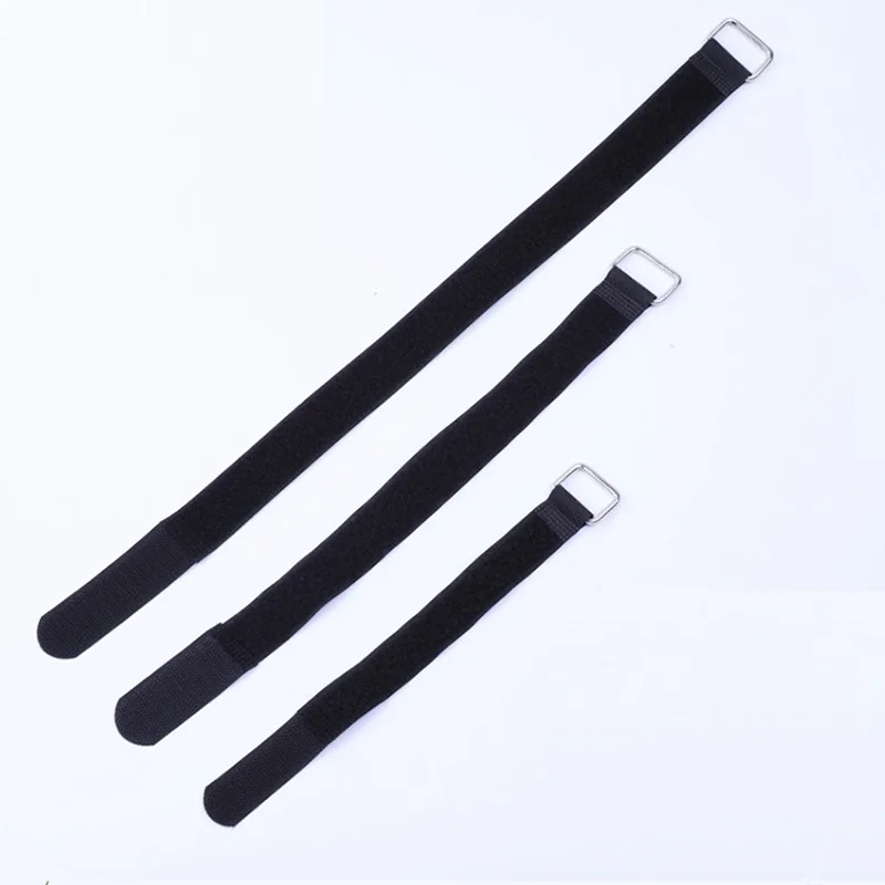 2cm*20-200cm Length Nylon Hook and Loop Ties Down Straps with Metal Buckle Fastening Cable Straps Adjustable Reusable Cablt Ties