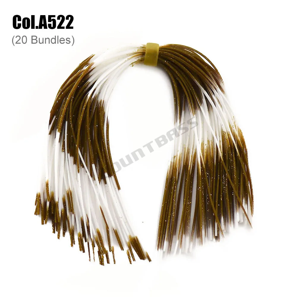 COUNTBASS 20 Bündel 50 Stränge Silikonröcke Angelzubehör, DIY Spinnerbatis Buzzbaits Gummi-Jig-Köder Tintenfischgummi – Detail 25