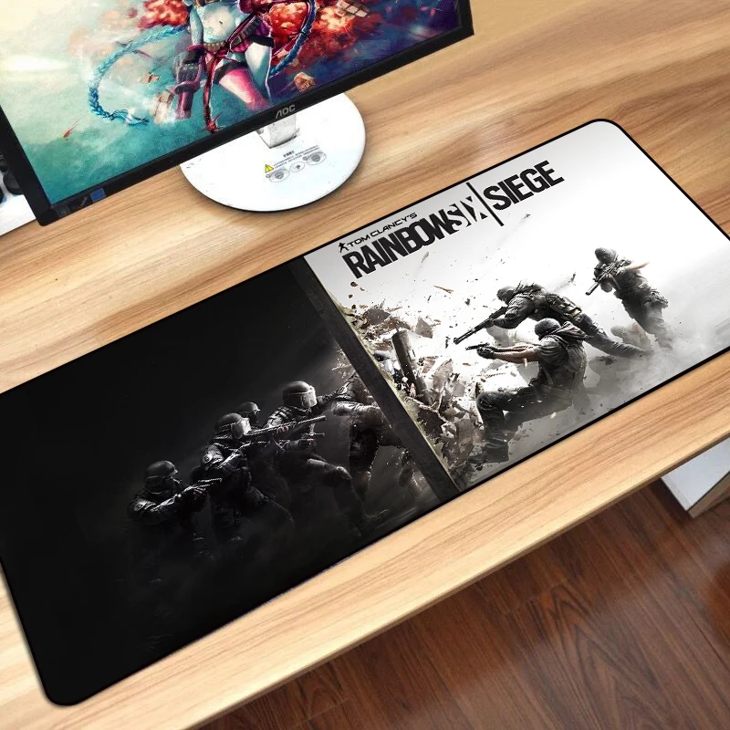 900x400mm Rainbow Six Siege Mouse Pad Gaming XXL Large Gaming Keybord Mousepad Natural Rubber For Computer PC Desk Mat Anti-slip