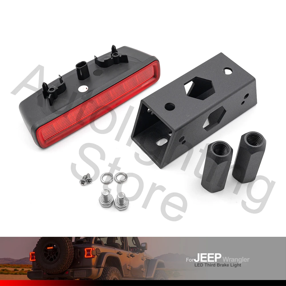 Luz de freno de montaje alto para coche, Reflector de parachoques trasero para Jeep Wrangler JL 2018 2019 2020 2021, 1 unidad