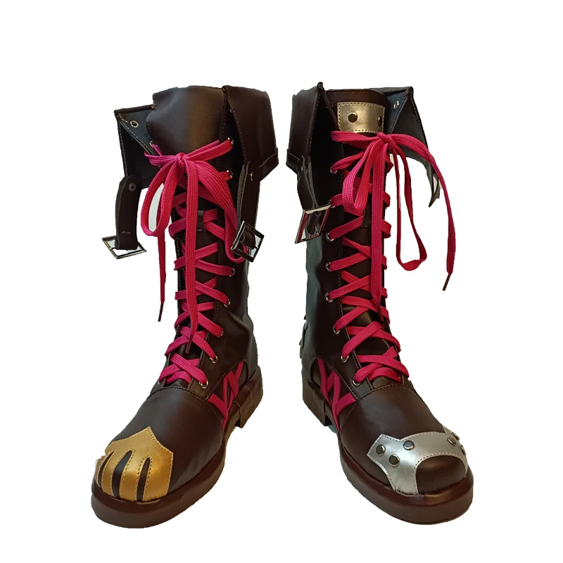 Hot New Game LOL Arcane Jinx Scarpe Cosplay Oggetti di scena Stivali Accessori per feste di Halloween Personalizzazione