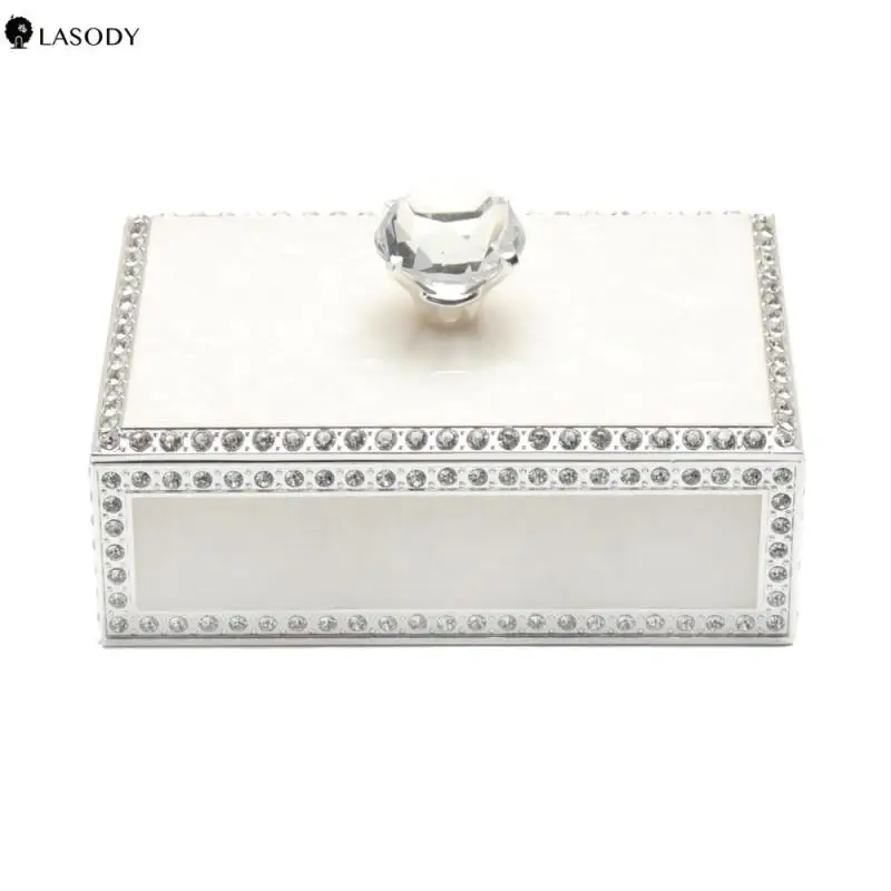 LASODY Crystal Jewelry Box Diamond Crystal Jewelry Packaging Box Treasure Box Storage Box Valentine's Day Gifts for Friends