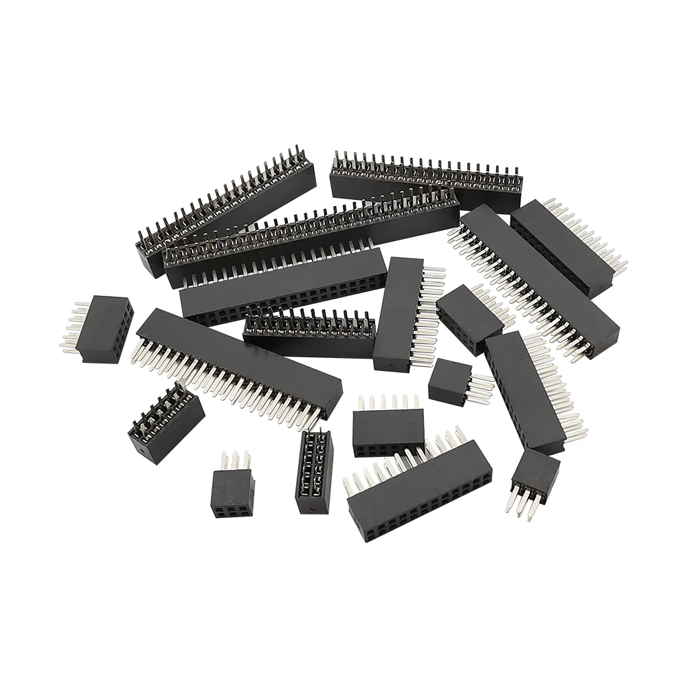 

10Pcs 1.27mm Straight 2x3/4/5/6/7/8/10/15/20/25/30/40/50 Pin Double Row Female Pin Header Connector Strip for PCB