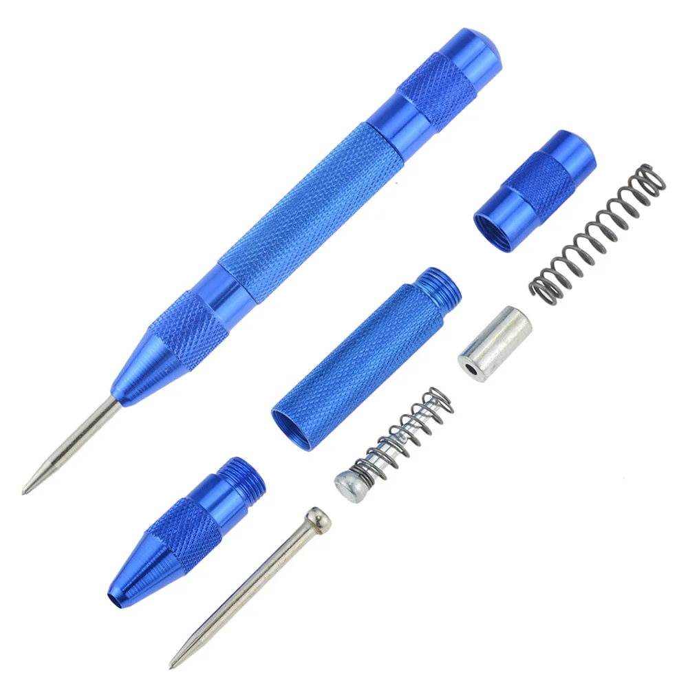 5 Inch Automatic Center Pin Punch Spring Loaded Marking Starting Holes Tool Wood Press Dent Woodwork Tool Drill Bit Hand Tools A