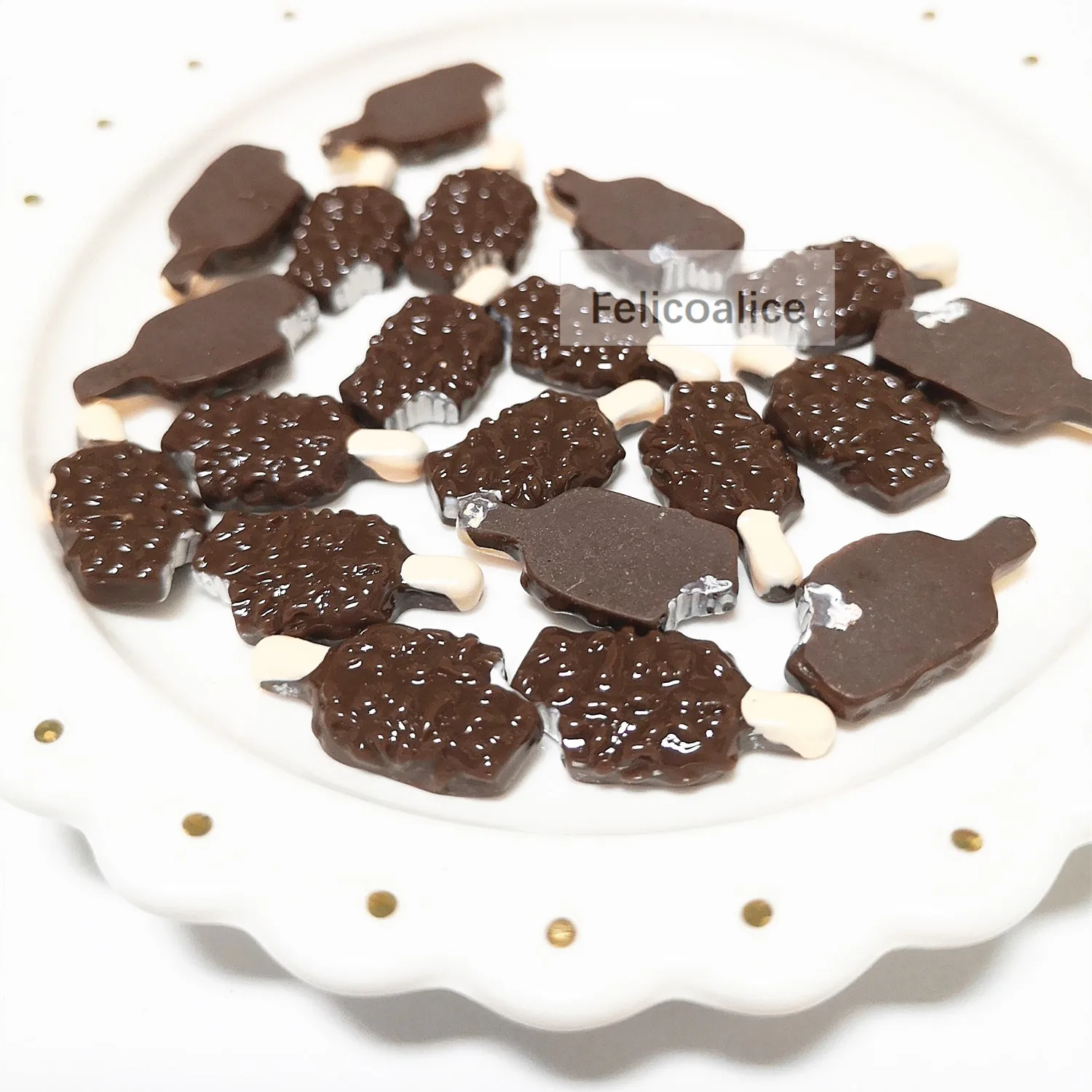 Argila de modelagem para crianças, caixa de plástico polímero 10 dentes café chocolate picolé brinquedo para crianças acessórios diy de brinquedo infantil