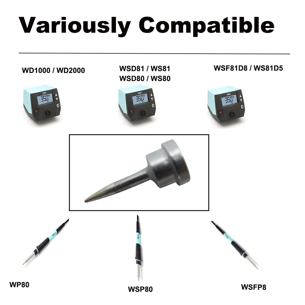 Cônico 0.2 milímetros Pontas de Solda para estação de solda WELLER WP80 LT1S WSP80 WSFP8 WD1000 WD2000 WSD81 WS81 WSF81D8 WS81D5 Lidar Com Ferro de Solda Bit